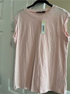 Doe & Rae Soft Pink Cap-Sleeve Tank